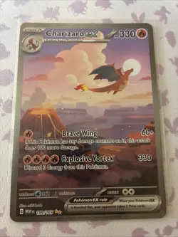 Pokemon TCG Charizard EX 199/165 Scarlet & Violet 151 SIR NM English Edition - Image 1