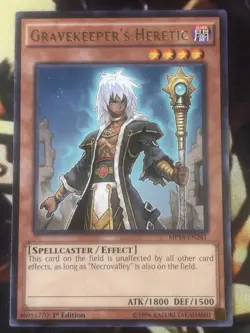 Yugioh: Gravekeeper's Heretic - MP14-EN241 - Rare - 1st Edition - NM - Image 1