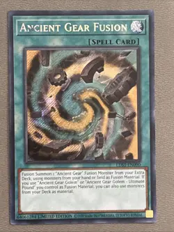 Ancient Gear Fusion LDS1-EN090 Limited Edition Secret Rare LP - Image 1