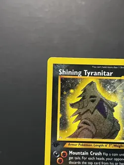 Pokemon TCG Shining Tyranitar Neo Destiny 1st Edition Shiny Holo Card 113/105 - Image 3