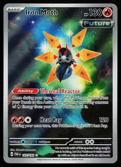 Iron Moth 187/182 Holo Illustration Rare Paradox Rift Pokemon Card - Image 1