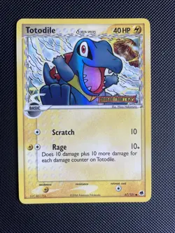 Pokemon TCG - Totodile 67/101 - EX Dragon Frontiers - Reverse Holo - LP/NM - Image 1