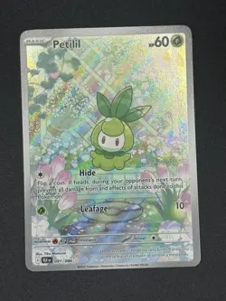 Pokemon Card TCG - Petilil 091/086 Black Bolt English - Illustration Rare - NM/M - Image 1
