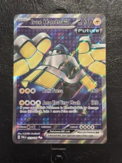 Pokemon TCG Iron Hands Ex 223/182 SV04: Paradox Rift Full Art Ultra Rare NM - Image 1