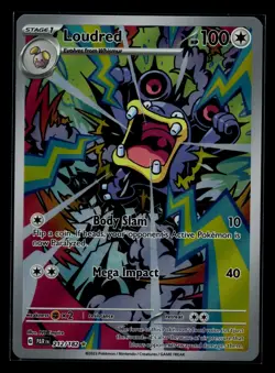 Pokemon TCG - Loudred 212/182 Paradox Rift - Illustration Rare Holo - NM - Image 1