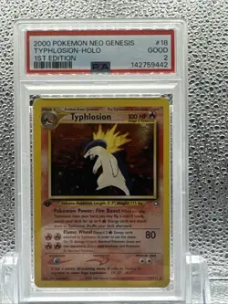 Pokemon PSA 2 1st Edition Neo Genesis Typhlosion Holo Rare - Image 1