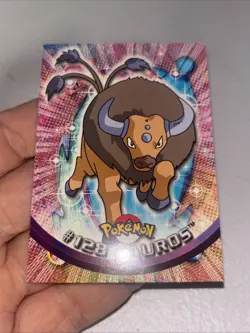 2000 Topps Pokemon TV Animation Edition Series 3 Non Holo #128 Tauros Blue Label - Image 1