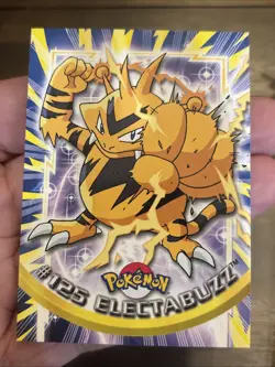 Pokemon 2000 Topps TV Animation Edition Series 3 Electabuzz #125 Blue Logo NM - Image 1