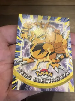 Pokemon 2000 Topps TV Animation Edition Series 3 Electabuzz #125 Blue Logo NM - Image 4