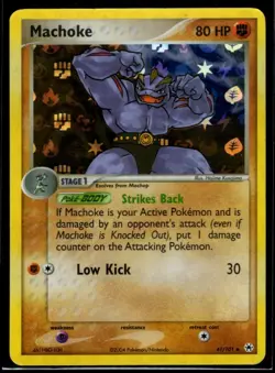 Pokemon Card Machoke 41/101 Reverse Holo Hidden Legends LP - Image 1
