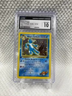 Misty's Golduck Holo - Pokemon: Gym Challenge First Ed. 2000 - 12/132 - CGC 10 - Image 1