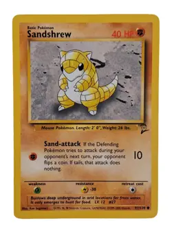 Sandshrew 91/130 Base Set 2 1999 WOTC Pokemon LP - Image 1