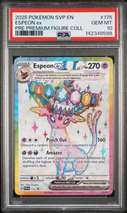 2025 POKEMON SVP EN-SV BLACK STAR PROMO #175 ESPEON EX PSA 10 - Image 1
