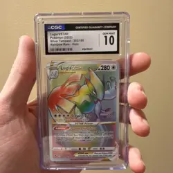 Pokemon TCG Lugia VSTAR 202/195 Silver Tempest Rainbow Rare Holo CGC 10 - Image 1