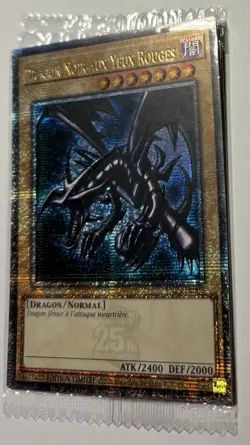 Yu-Gi-Oh - DRAGON NOIR AUX YEUX ROUGES - TN23-FR003 - QCSE 25th Scellee MINT Y - Image 3