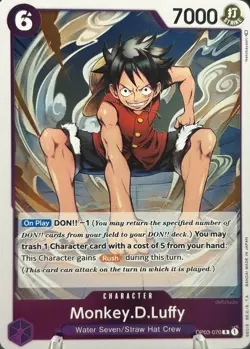 • Monkey.D.Luffy • OP03-070 R Pillars Of Strength Foil One Piece TCG NM - Image 1