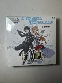 Weiss Schwarz Sword Art Online SAO 10th Anniversary Light Novel Booster Box Seal - Image 1
