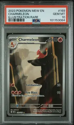 Pokemon TCG Charmeleon Scarlet Violet-151 Illustration Rare Card 169/165 PSA 10 - Image 1
