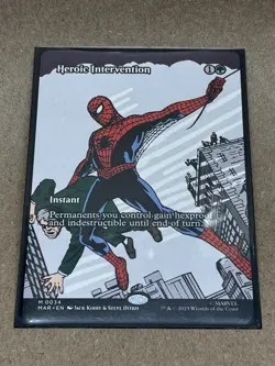 Heroic Intervention 0034 Borderless Spider Man MTG Magic The Gathering Card - Image 1