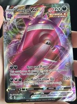 Pokemon Gengar VMAX Single Strike Holo Card 157/264 Set E English - Image 1