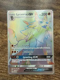 Pokemon TCG Lycanroc GX Holo Secret Rare Card Burning Shadows 155/147 - Image 3