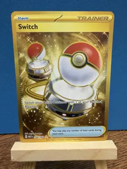 Pokemon TCG Switch 206/165 Hyper Rare Scarlet & Violet 151 Gold Secret Card - Image 1