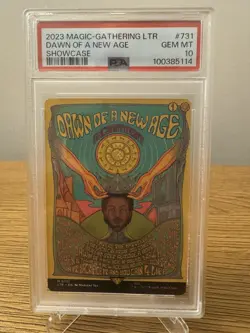 [PSA 10] - DAWN OF A NEW AGE - Borderless Poster - MTG Lord of the Rings - #731 - Image 1