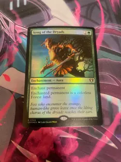 MTG - SONG OF THE DRYADS - RARE - CMM - FOIL - NM - Image 1