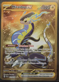 Pokemon TCG Miraidon ex 253/198 Hyper Rare Scarlet & Violet Base Set NM - Image 1