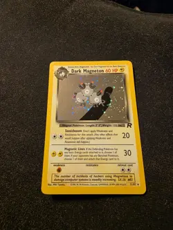 Pokemon Dark Magneton TCG Holo Rare Card 11/82 Unlimited - Image 1
