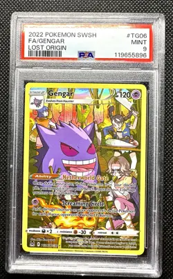6 Slabs PSA 9 EN 2022 POKEMON SWORD & SHIELD LOST ORIGIN #TG06 FULL ART/GENGAR - Image 4