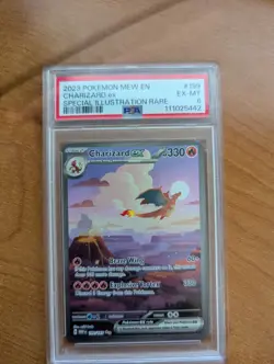 2023 Pokemon Mew EN #199 Charizard EX Special Illustration RARE PSA 6 - Image 1