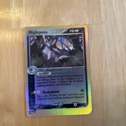 Pokemon Mightyena Card 10/109 Ruby and Sapphire Reverse Holo Rare 2003 - Image 1