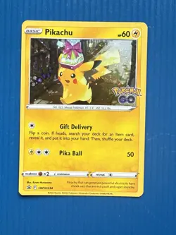 Pikachu SWSH234 SWSH: Sword & Shield Pokemon Go Cosmos Holo - Image 1