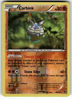 Carbink (49) 49/124 XY - Fates Collide LP Pokemon Card TCG - Image 1