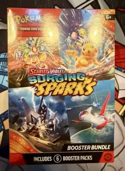 Pokemon TCG Scarlet & Violet Surging Sparks Booster Bundle 6 Packs NEW Sealed - Image 1