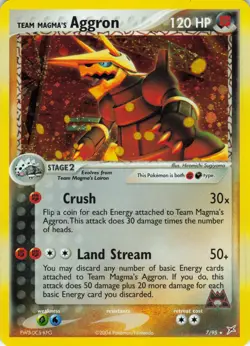 Team Magma's Aggron - Reverse Holo - 7/95 Team Magma vs Team Aqua - Pokemon TCG - Image 1