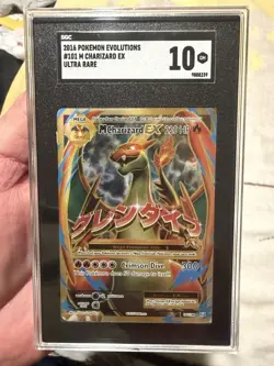 2016 POKEMON XY EVOLUTIONS MEGA M CHARIZARD EX #101 ULTRA RARE FULL ART SGC 10 - Image 1