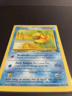 Pokemon '054 Psyduck 53/62 Fossil Common Vintage WOTC 1999 NM - Image 2