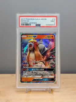 2017 Pokemon Shining Legends Entei GX #10 PSA 9 - Image 1