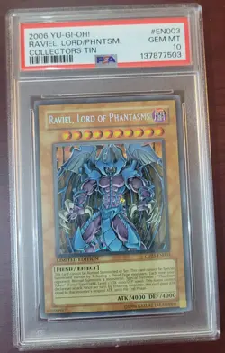PSA 10 GEM MINT 2006 YuGiOh! RAVIEL, LORD OF PHANTASMS CT03-EN003 Secret Rare - Image 1