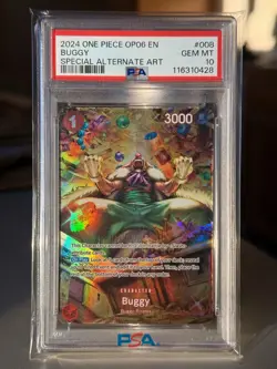 One Piece TCG Wings of Captain OP06 - Buggy SP OP03-008 ENG - PSA 10 - Image 3