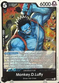 • Monkey.D.Luffy • OP07-091 R 500 Years in the Future Holo Foil One Piece TCG NM - Image 1
