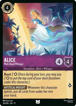 Alice - Well-Read Whisper 36/204 Winterspell Non-Foil Disney Lorcana - Image 1
