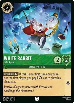 White Rabbit - Late Again 89/204 Winterspell Non-Foil Disney Lorcana - Image 1