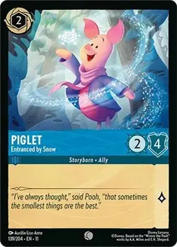 Piglet-Entranced by Snow 139/204 Winterspell Non-Foil Disney Lorcana - Image 1