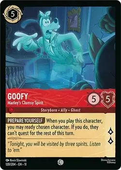 Goofy-Marley's Clumsy Spirit 120/204 COLD FOIL Winterspell Disney Lorcana - Image 1