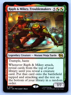 MTG Raph & Mikey Troublemakers Normal R Teenage Mutant Ninja Turtles TMT 167 NM - Image 1