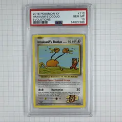2016 Imakuni Doduo Evolutions Set XY Pokemon Card PSA 10 GEM MINT BANNED RARE - Image 1