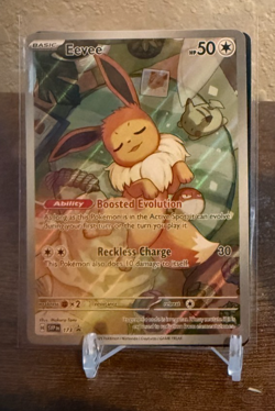 Pokemon - Prismatic Evolutions - Eevee #173 Promo NM + Code Card - Image 1